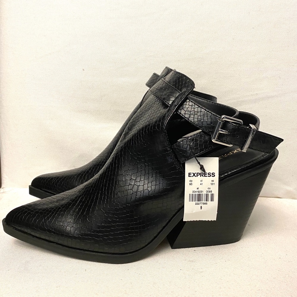 Open Back ankle strap booties